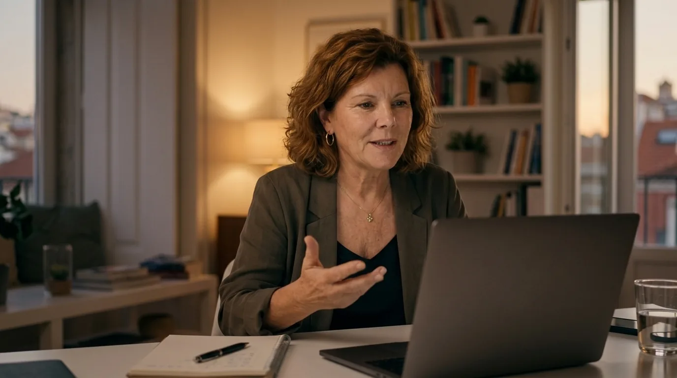 A live coaching session over video